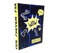Agenda compatibile con Diario Seven Scuola Compact Wow Giallo Blu copertina in Tessuto 2025-2026 F.to standard 18x13 cm + portachiave fischietto e penna colorata