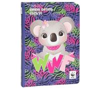 Agenda Compatibile con Diario WWF Panda 2025/2026 12 Mesi Datato 18x13 cm + Omaggio Penna Colorata + Braccialetto
