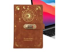 Agenda compatta con lucchetto - Blocco A5 per fissare gli obiettivi, blocco per la privacy, con chiave di sicurezza, agenda per obiettivi, scrittura per adolescenti, scrittori, diario di viaggio per