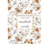 Agenda de bord 2025/2026 assistante sociale: Carnet de Bord 2025/2026 assistante sociale | Fiches pratiques (action/projet), Planificateur Semainier, Calendrier et Vacances Scolaires, Format A4.