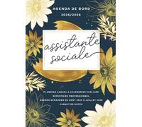 Agenda de bord 2025/2026 - assistante sociale: Carnet de bord et carnet de notes A4