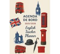 Agenda de bord 2025-2026 English Teacher Planner: Carnet de Bord Enseignant 2025/2026 Prof d'Anglais | Cahier Relevé de Notes 16 Classes pour 38 ... Annuel & Organiseur de Cours | Format A4