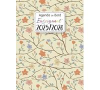 Agenda de Bord 2025-2026 Enseignant A4: Grand Planificateur de cours pour les Professeurs | 12 mois d'août 2025 à juillet 2026 | Organiseur semainier et mensuel