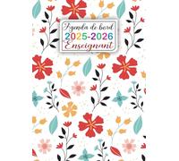 Agenda de bord 2025 2026 enseignant: Carnet de Professeur une semaine sur deux pages | Format A4 | Relevés de Notes et conseils de classe