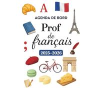 Agenda de Bord 2025/2026 Prof de Français : Cahier Relevé de Notes 15 Classes | Carnet de Bord Enseignant 2025-2026 Français, Calendrier Scolaires, Planificateur de Cours | Semainier, Format A4