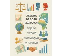 Agenda de bord 2025/2026 professeur de sciences économiques et sociales: Cahier Relevé de Notes 15 Classes, Carnet de Bord Enseignant 2025 2026 SES A4 ... de Stage , Organiseur de Cours, Semainier.