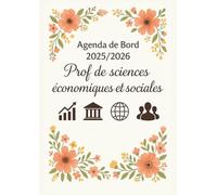 Agenda de bord 2025/2026 professeur de sciences économiques et sociales: Cahier Relevé de Notes pour 15 Classes, Carnet de Bord Enseignant 2025 2026 SES | Fiches de Stage, Organiseur Semainier, A4