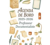 Agenda de bord 2025-2026 professeur documentaliste: Cahier relevé de notes pour 15 classes | Carnet de bord enseignant documentaliste 2025-2026 | ... cours semainier, Planning Annuel, Format A4