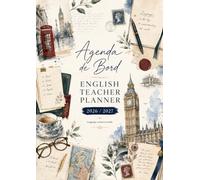 Agenda de Bord 2026/2027 English Teacher Planner: Cahier Relevé de Notes 15 Classes | Carnet de Bord Prof 2026-2027 Professeur d'Anglais, Calendrier ... Planificateur de Cours, Semainier, Format A4