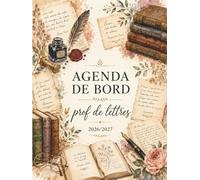 Agenda de bord 2026-2027 Professeur de lettres: Cahier relevé de notes, 15 classes de 38 élèves | Carnet de bord prof de lettres 2026 2027, Planning ... Planificateur de cours | Semainier Format A4