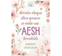 Agenda de Bord AESH 2025-2026: Cadeau AESH d'École Personnalisé | Planificateur Hebdomadaire avec 30 Fiches de Suivi des Élèves | Format A4