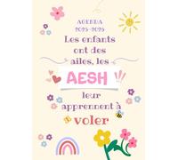 Agenda de Bord AESH 2025-2026: Cadeau personnalisé pour une AESH - Organiseur Semainier avec 30 Fiches de suivi des élèves en situation de handicap | Format A4.