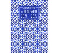 Agenda de Bord du Professeur 2026-2027: Méditerranée | Cahier de bord enseignant A4 | Planification de cours avec un tableau semainier (1 semaine sur 2 pages) pour l'année scolaire | Relevé de notes