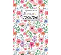 Agenda de Bord Enseignant 2025-2026 Journalier: Planificateur de cours | 12 mois de Septembre 2025 à juillet 2026 | Organiseur Journalier 1 Jour 1 Page