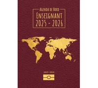 Agenda de Bord Enseignant 2025-2026: Passeport | Carnet de bord professeur A4 | Planification de cours avec un tableau semainier (1 semaine sur 2 pages) pour l'année scolaire | Relevé de notes