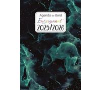 Agenda de Bord Enseignant 2025-2026: Planificateur de cours pour Professeur | 12 mois d'août 2025 à juillet 2026 | Organiseur semainier et mensuel