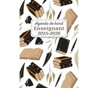 Agenda de Bord Enseignant 2025-2026: Planificateur Scolaire pour Les enseignants, 1 Semaine sur 2 Pages, 1 mois sur 2 Pages, format A5.