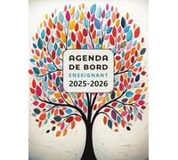 Agenda de Bord Enseignant 2025-2026: Planificateur Scolaire pour Les professeurs, 1 Semaine sur 2 Pages, 1 mois sur 2 Pages, format A4.