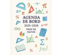 Agenda de Bord Enseignant 2025/2026 Prof de Maths : Cahier relevé de notes enseignant 15 doubles pages | Carnet de bord 2025-2026 Professeur de ... Planificateur de cours, Semainier, Format A4
