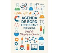 Agenda de Bord Enseignant 2025/2026 Prof de Physique Chimie: Cahier Relevé de Notes 18 Classes de 38 élèves | Carnet de Bord Professeur de Physique Chimie 2025 2026 | Organiseur de Cours, Semainier A4