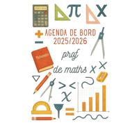 Agenda de Bord Enseignant 2025/2026 Professeur de Mathématiques: Cahier relevé de notes enseignant 15 doubles pages | Carnet de bord 2025-2026 prof de maths | Planificateur de cours | Semainier, Format A4