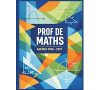 Agenda de Bord Enseignant 2026/2027 Professeur de Mathématiques : Cahier relevé de notes enseignant 15 Classes | Carnet de bord 2026-2027 prof de maths | Planificateur de cours | Semainier, Format A4