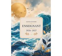 Agenda de Bord Enseignant 2026-2027 Vagues d'Or: Format A4 | Une Page par Semaine | Planification Annuelle, Mensuelle et Hebdomadaire | Gestion de ... du Primaire, du Collège et du Lycée
