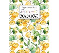 Agenda de Bord Professeur 2025-2026 A4: Grand Planificateur de cours pour les enseignants | 12 mois d'août 2025 à juillet 2026 | Organiseur semainier et mensuel