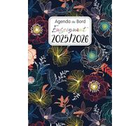 Agenda de Bord Professeur 2025-2026 A5: Planificateur de cours pour les enseignants | 12 mois d'août 2025 à juillet 2026 | Organiseur semainier et mensuel