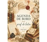 Agenda de bord professeur de latin 2026-2027: Cahier relevé de notes pour 13 classes | Carnet de bord prof latin 2026 2027, Planning annuel & Planificateur de cours semainier | Format A4.