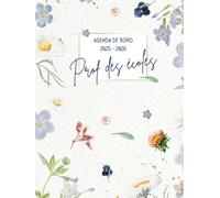 Agenda de bord professeur des écoles: Carnet de bord pour les enseignants, A4, semainier et mensuel, relié