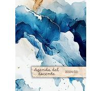 Agenda del Docente 2024/2025 A4- Pianificatore Settimanale e scolastico da settembre '24 a luglio '25: Registro per 9 classi, - Tema MARmo