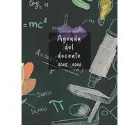 AGENDA DEL DOCENTE 2025-2026: Copertina area scientifica 19x25 cm