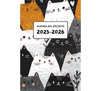 Agenda del Docente 2025-2026: Diario Scolastico con Planner Settimanale e Mensile, Registro Studenti, Presenze, Compleanni e Note - Perfetta per ... e Insegnanti di Sostegno: Fantasia gatti