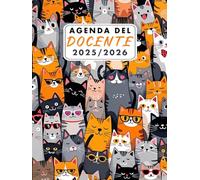Agenda del Docente 2025/2026 Gatte: Registro dell'insegnante per l'anno scolastico 25/26 | Formato A4
