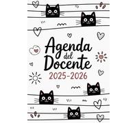 Agenda del docente 2025/2026 gatti: Registro Del Professore Settimanale e Mensile , A5 , 150 Pagine , Agosto to luglio , originale