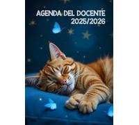 Agenda del Docente 2025/2026 Gatto: Diario per Insegnanti della Scuola Primaria | Planner settimanale A4 , completa e pratica.