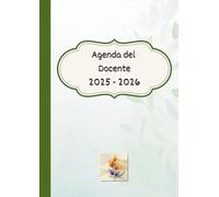 Agenda del Docente 2025-26: con orari, lezioni e registro studenti, Green Sage Style, formato A4