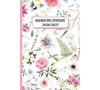 Agenda del docente 2026/2027 settimanale: Pianificatore settimanale e mensile da Agosto 2026 a Luglio 2027 con calendario, registro, progetti e spazio per note e lezioni | una settimana su due pagine