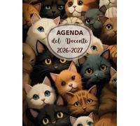 Agenda del docente Formato a4: Settimanale e mensile con registro per le valutazioni, calendario, consigli di classe, lezioni, alunni e impegni.