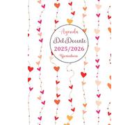 Agenda del Docente giornaliera 25/26: 1 Pagina per Giorno | Pianificatore di lezioni e attività per insegnanti | Cuori - Formato Piccolo a5 - Planner italiano.