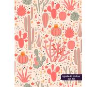 Agenda del profesor 2025-2026: Planificador de clases semanal y mensual docente. Cuaderno profesorado Semana Vista. Libro para docentes y profesoras a4. diseño de cactus