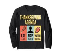 Agenda del Ringraziamento Mangiare Pisolino Guardare Il Maglia a Manica