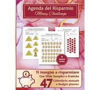 Agenda del Risparmio Money Challenge: Ti insegno a risparmiare con 47 Sfide, Calendario e Budget Planner per Prendere il Controllo delle Tue Finanze! Copertina Rossa