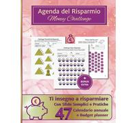 Agenda del Risparmio Money Challenge: Ti insegno a risparmiare con 47 Sfide, Calendario e Budget Planner per Prendere il Controllo delle Tue Finanze! Copertina Rosa