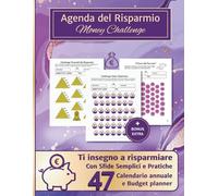 Agenda del Risparmio Money Challenge: Ti insegno a risparmiare con 47 Sfide, Calendario e Budget Planner per Prendere il Controllo delle Tue Finanze! Copertina Viola