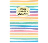 Agenda della Maestra 2025 2026: Diario per insegnati | Planificatore giornaliero e mensile da Settembre 2025 a Luglio 2026, 1 giorno per pagina | Registro del Professore.