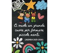 Agenda della Maestra 2025 2026: Regali per insegnanti , 12 mesi planner Settimanale , Agosto to luglio