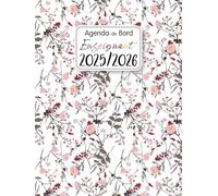 Agenda d'enseignants 2025-2026 A4: Grand Planificateur de cours pour les Professeurs | 12 mois d'août 2025 à juillet 2026 | Organiseur semainier et mensuel