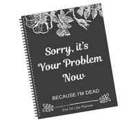 Agenda di fine vita, con scritta in lingua inglese "This Is Your Life", divertente agenda per fine vita, organizer per cartelle di lavoro con scritta "I'm Gone" (lingua italiana non garantita)